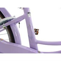 22インチ 身長120～135cm 子供用自転車 アルミラ ライトパープル  バスケット LED オートライト 7歳