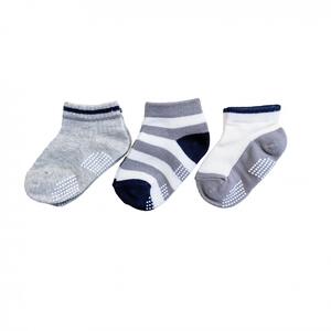 3Pショートソックス ボーダー 9-15cm