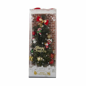 クリスマスツリー 28cm LEDミニファイバーツリー 組み立て不要 コンパクト 玄関先 トイザらス限定