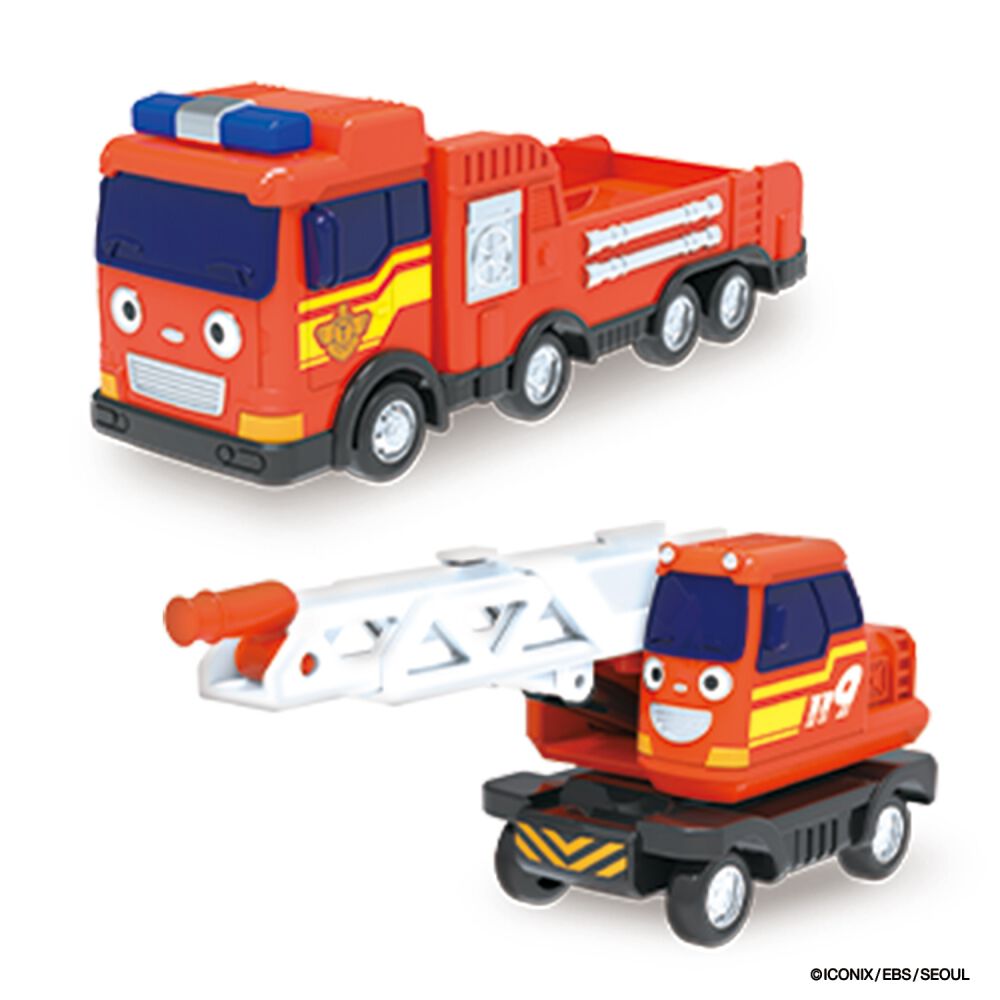 ちびよた ちびっこバス タヨ おともだちミニカーダブルセット-ヘッダー＆ラダー
