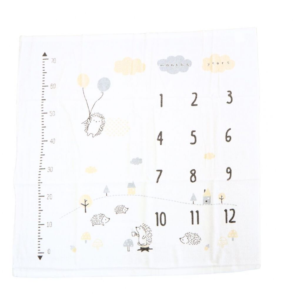 タオル＆ガーゼ浴用4点セットはりねずみ柄(はりねずみ×フリー