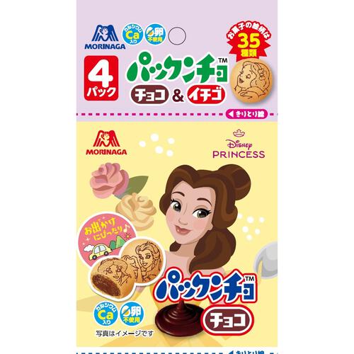ディズニープリンセス パックンチョ チョコプチパック 4連 クリーム入りビスケット お菓子