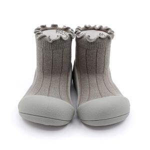 アティパス ポンポン ベビーソックスシューズ 11.5cm POM-POM カーキ