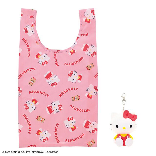 ハローキティ ソリッドキティ ポーチ付きエコバッグ | おもちゃ通販の