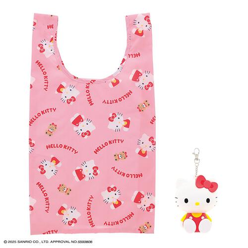 ハローキティ ソリッドキティ ポーチ付きエコバッグ