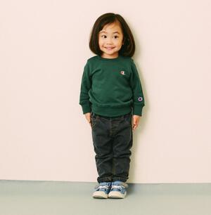 Champion チャンピオン 長袖トレーナー グリーン×90cmベビーザらス限定