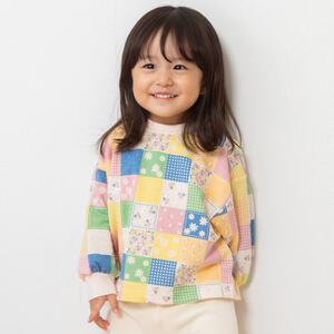 COJIKA ストレッチデイリートレーナー ミニ裏毛 パッチワーク ナチュラル×80cm ベビーザらス限定