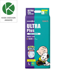 ULTRAPlus ウルトラプラス スヌーピー Lサイズ（9～14kg）42枚 【ウルトラプラス パンツタイプ ベビーザらス限定 おむつ】