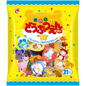 どうぶつえんゼリー 21個 お菓子 アップル グレープ オレンジ パイン ピーチ