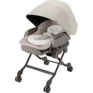 Combi コンビ ホワイトレーベル ネムリラ コードレス AUTO SWING BEDi Long SS EG＋ (シュガーベージュ) ハイローチェア ハイローラック スウィングラック ロングユース 電動スウィング 洗えるランチトレイ付属 新生児～4才頃まで