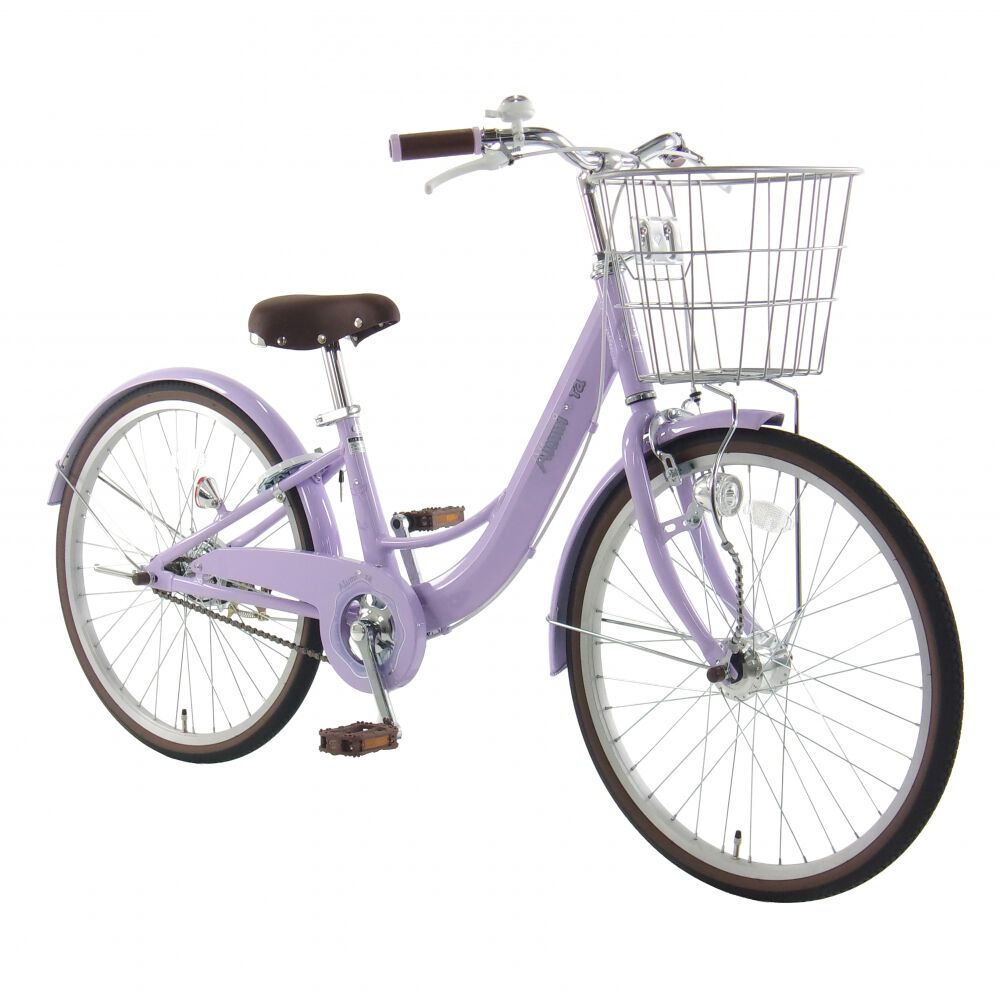 22インチ 身長120～135cm 子供用自転車 アルミラ ライトパープル