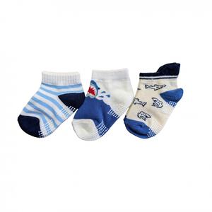 3Pショートソックス サメ 9-15cm