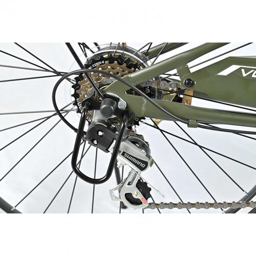 24インチ 身長125～140cm 子供用自転車 セブンズ・ボルト フラットカーキ  緑 6段変速 LEDダイナモライト 男の子 かっこいい トイザらス限定 7歳 8歳 9歳