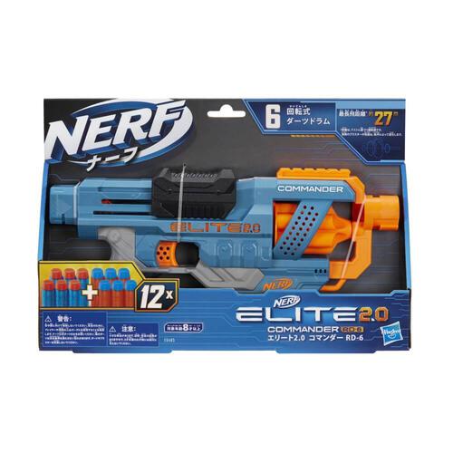 ナーフ エリート 2.0 コマンダー RD-6 手動 連射 エリートダーツ12本付属
