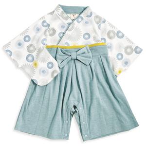 長袖袴オール スムス 花柄(サックス×70cm) ベビーザらス限定