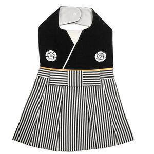 はかま風スタイ 男の子 家紋 (ブラック&times;フリー) ベビーザらス限定