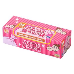 袋に入れて結ぶだけ！BOSおむつが臭わない袋 ベビー用 (SSサイズ 200枚入り)