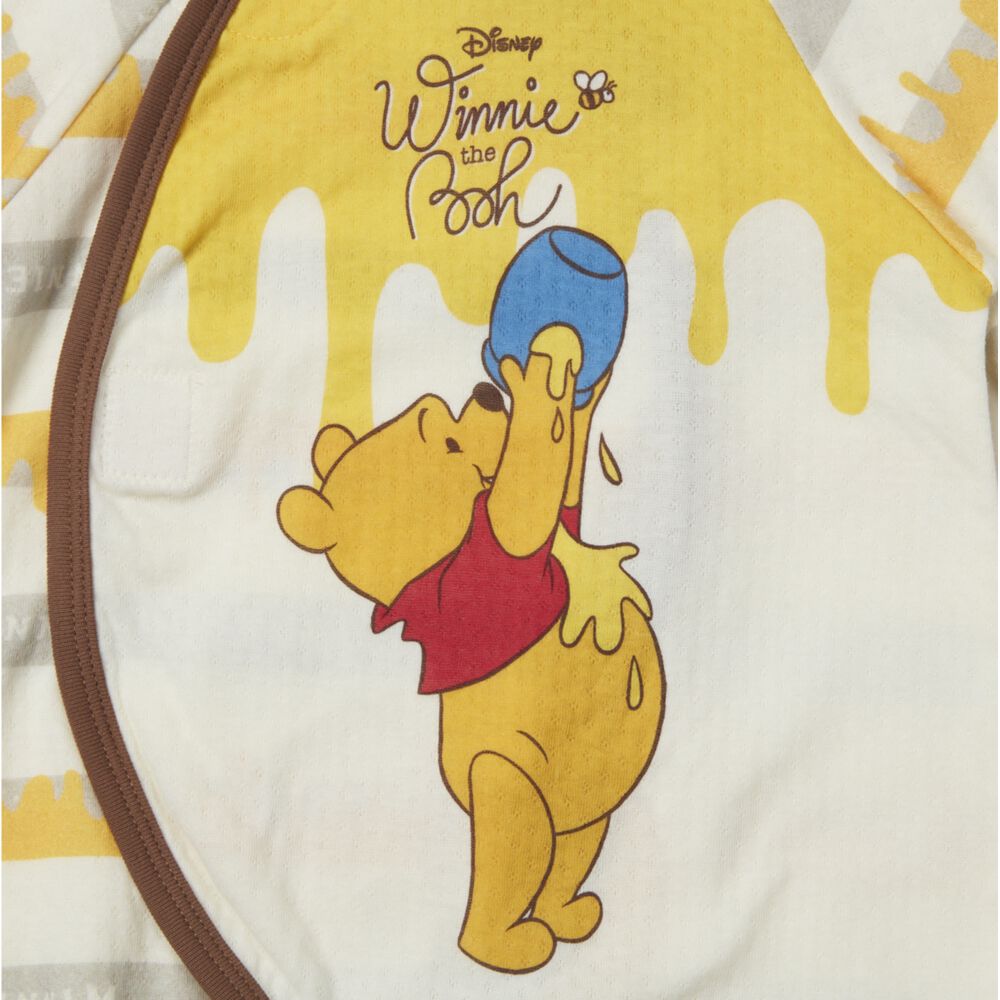Disney ディズニー 長袖前開きロンパース おしり顔 くまのプーさん