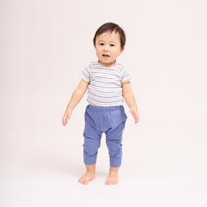 半袖ロンパース肌着 2枚組 リブメローボーダー パステルブルー&times;70cm ベビーザらス限定