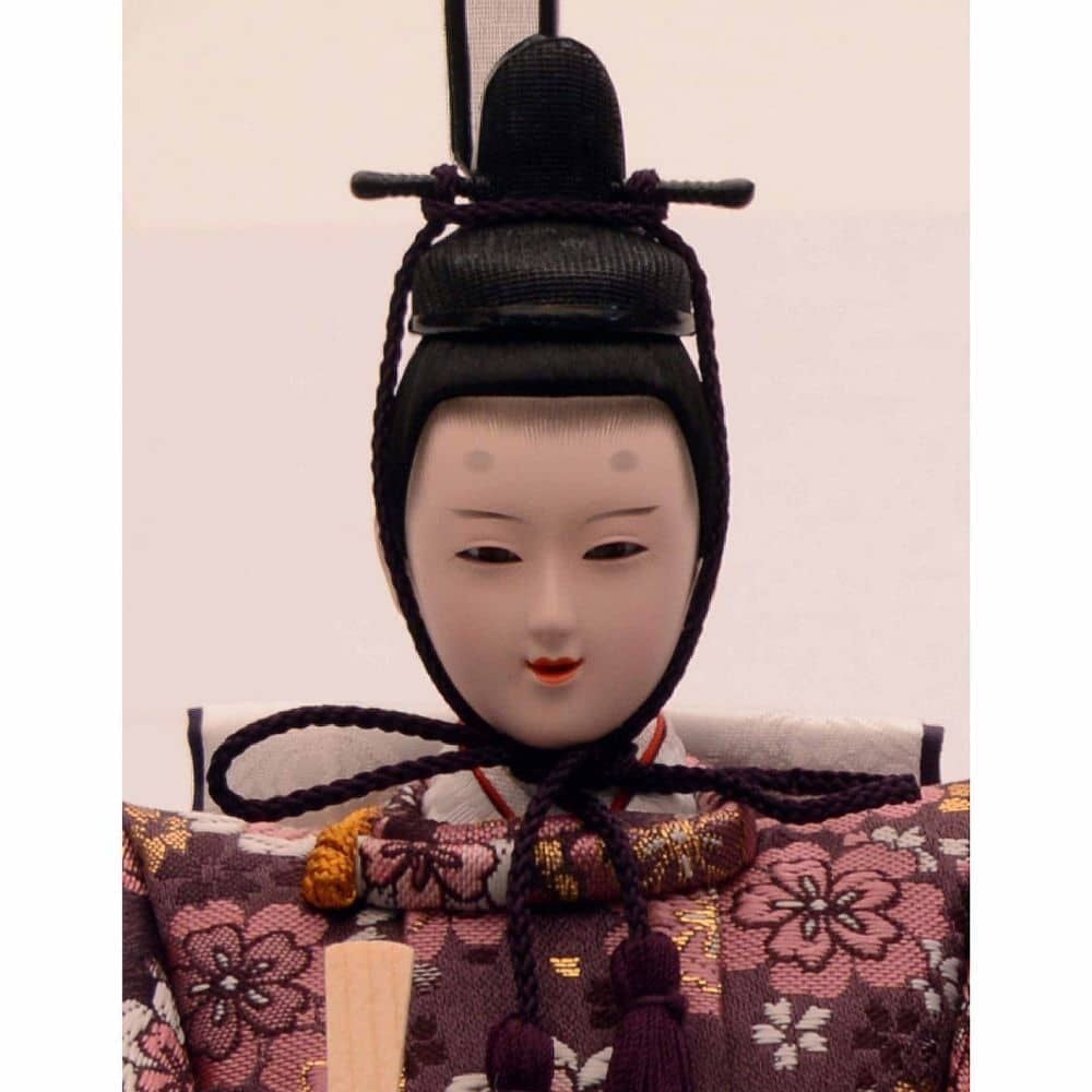 雛人形】三段収納五人飾り「宮さくらパールホワイト」 (606824