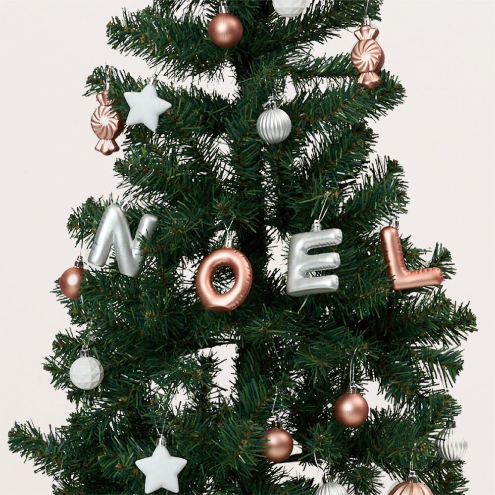 クリスマス】30PCSオーナメントセット ピンク＆シルバー＆ホワイト