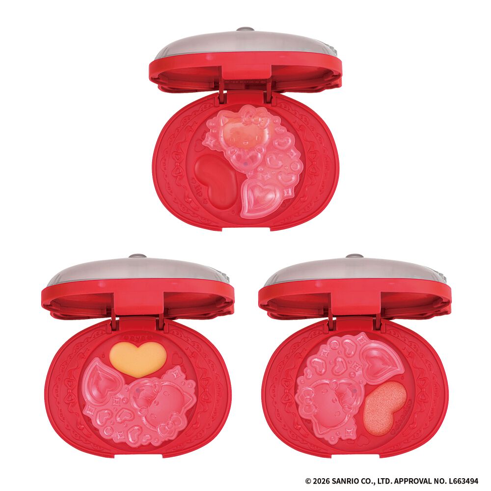 キティママ　薔薇の回転台とバスケット　円形トレー　トールペイント 2026年4月25日発売予定】Make Up Palette ハローキティ メイクアップ