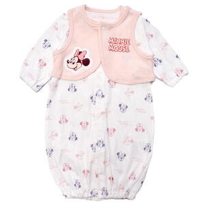ディズニー 新生児2WAYドレス ベスト付き ミニー(ピンク×50-70cm) ベビーザらス限定