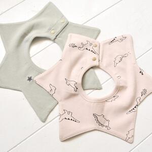 360度スタイ 2枚組 恐竜×星刺繍 ベビーザらス限定