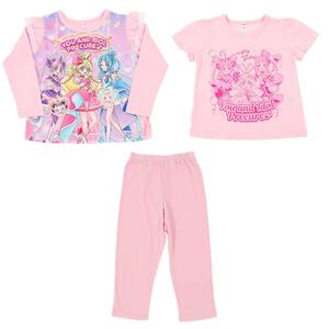 キミとアイドルプリキュア 光る2トップスパジャマ ピンク×100cm