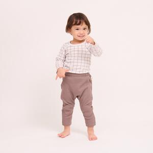 長袖シャツ肌着2枚組 スムス ドングリ&times;チェック グレー&times;95cm ベビーザらス限定