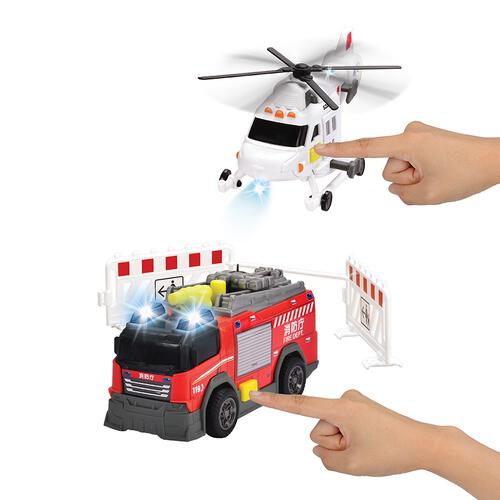 ライト＆サウンド 消防車＆ヘリコプター2台セット トイザらス限定 クリスマスプレゼント 3歳 4歳 5歳