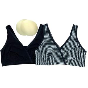 マタニティハーフトップ 2枚組(ブラック×M-L) ベビーザらス限定