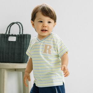 RAT-A-TATR ラッタッター 半袖Tシャツ ボーダー(イエロー×80cm) ベビーザらス限定