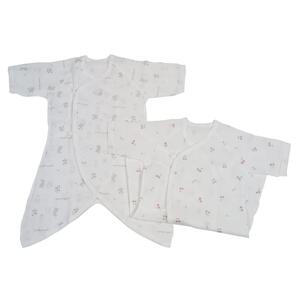 コンビ肌着 2枚組 ウサギ×チェリー 50-70cm ベビーザらス限定