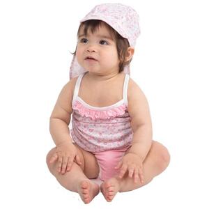 水遊びキャミパンツセット 小花柄(ピンク&times;80cm) ベビーザらス限定