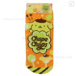 チュッパチャプス&times;ポムポムプリン ジャガードソックス(イエロー&times;22～24cm)