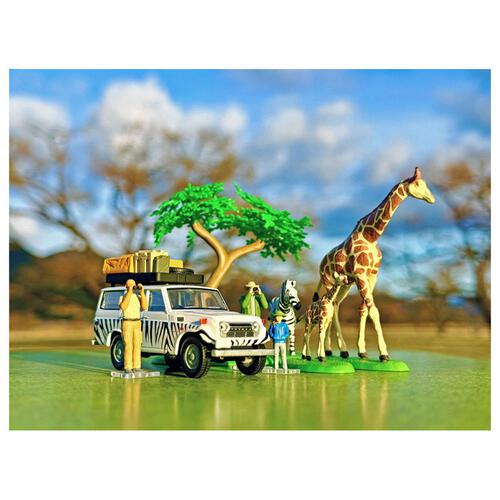 海洋堂×トミカリミテッド ヴィンテージ ジオコレ64 ＃カースナップ28a サファリ1 （トヨタ ランドクルーザー FJ56V型付属）