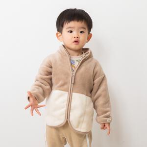 ベビーザらス限定　COJIKA マイクロフリース 切り替えジャケット(ベージュ&times;90ｃｍ)