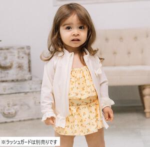 pular pular 肩ひもワンピース水着 小さい実 95cm イエロー