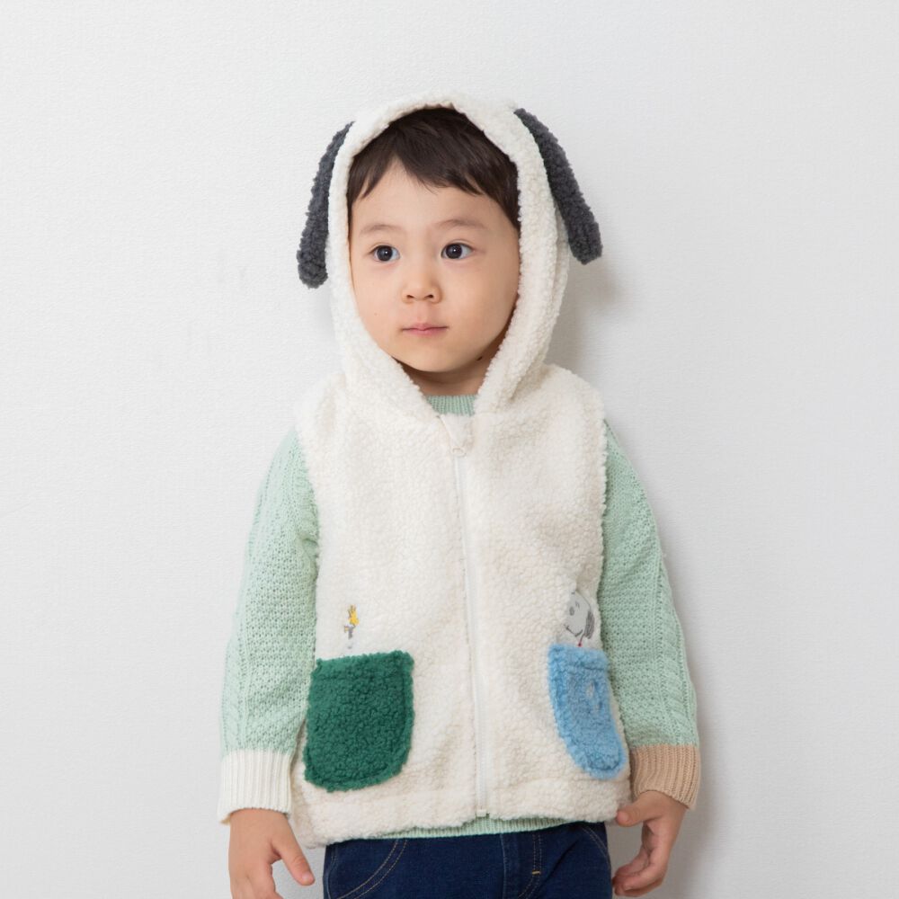 ブラックフライデー第2弾】SNOOPY スヌーピー ベスト フード付き