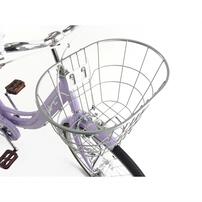 22インチ 身長120～135cm 子供用自転車 アルミラ ライトパープル  バスケット LED オートライト 7歳