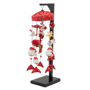 【雛人形】クリスタル付 つるし飾り (赤)高さ42cm  (351932)つるし雛 ひな人形 おしゃれ トイザらス・ベビーザらス限定【メーカー直送】