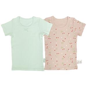 半袖シャツ肌着 2枚組 保湿スムス いちご ピンク×100cm ベビーザらス限定