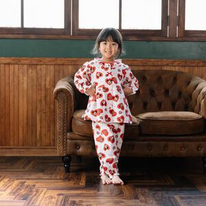 ディズニー 前開き長袖パジャマ フェミニン ミニー レッド×100cm ベビーザらス限定