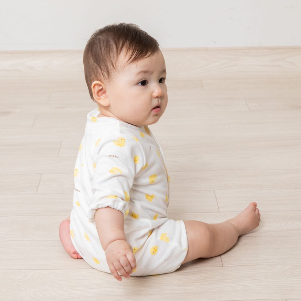 日本製ちびオール スムス ひよこ柄 ナチュラル×60-70cm ベビーザらス