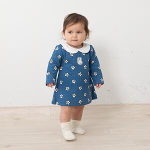 miffy ミッフィー 長袖ロンパース ワンピース風 ブルー×70cmベビーザらス限定