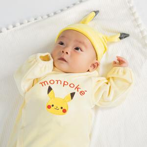 monpoke モンポケ 長袖ドレス＆カバーオール 帽子付き