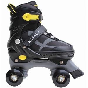 ジュニア ローラースケート ブラック （21～24cm）子供用 キッズ 5段階 サイズ調整可能 黒 トイザらス限定 クリスマスプレゼント 5歳 6歳 7歳