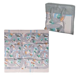 オリジナル 折りたためる！高品質PVCベビープレイマット / ロード 【フロアマット やわらかマット 収納バッグ付き（140×140×厚さ1.0cm）】 ベビーザらス限定