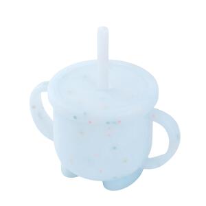 dear BABY ディアベビー 3WAY シリコンマグ スナックカップ ストロー付き (ブルーバブル) ベビーザらス限定
